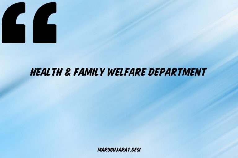 Health & Family Welfare Department