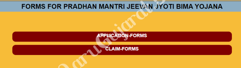 PM Jeevan Jyoti Bima Yojana Form 2020