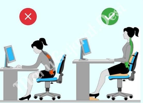 Improper sitting causes head, neck & back pain, which puts 6 times more pressure on the spine
