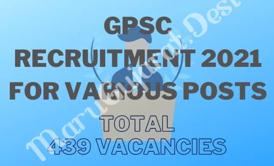 GPSC Recruitment 2021-22