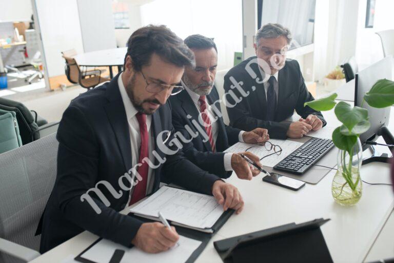 men working at the office
